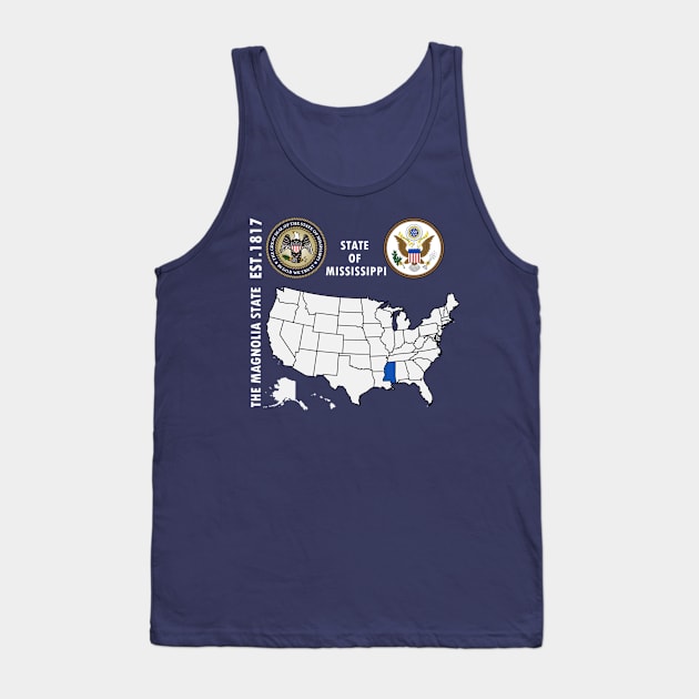 State of Mississippi Tank Top by NTFGP